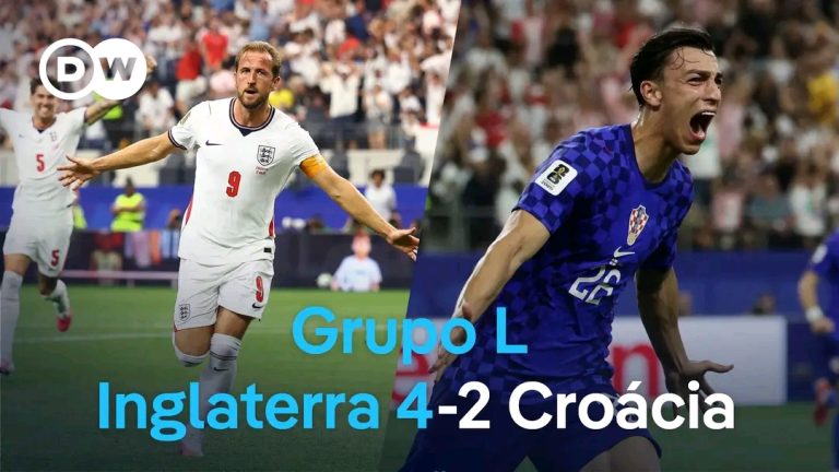 Harry Kane celebra um dos seus golos na vitória da Inglaterra por 4-2 sobre a Croácia durante o Mundial FIFA 2026.